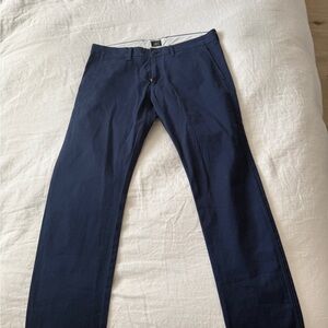 J. Crew Blue Chinos Classic Straight-Leg Stretch